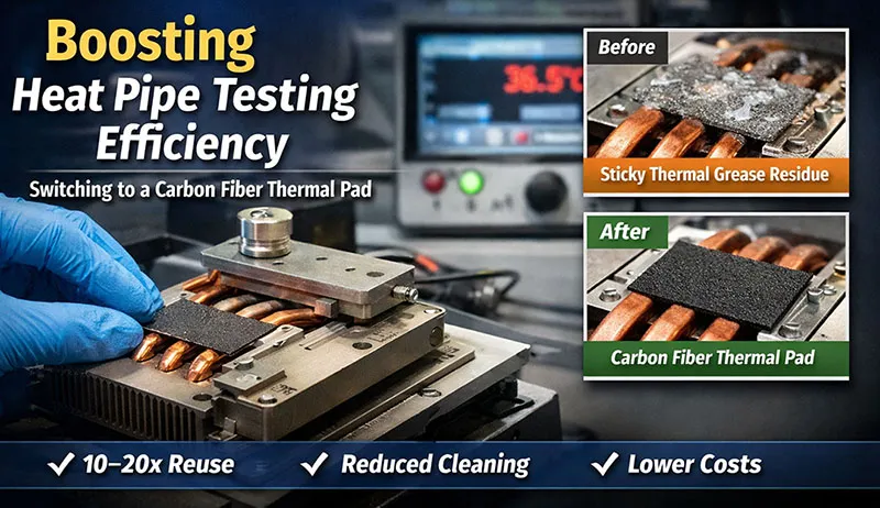 CSF20 Carbon Fiber Thermal Pad Boosts Heat-Pipe Testing Efficiency